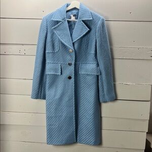 GRACE DANE LEWIS COAT "CANNES" CADET BLUE - SIZE 8